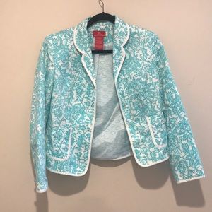 Oscar Turquoise and Ivory Jacket